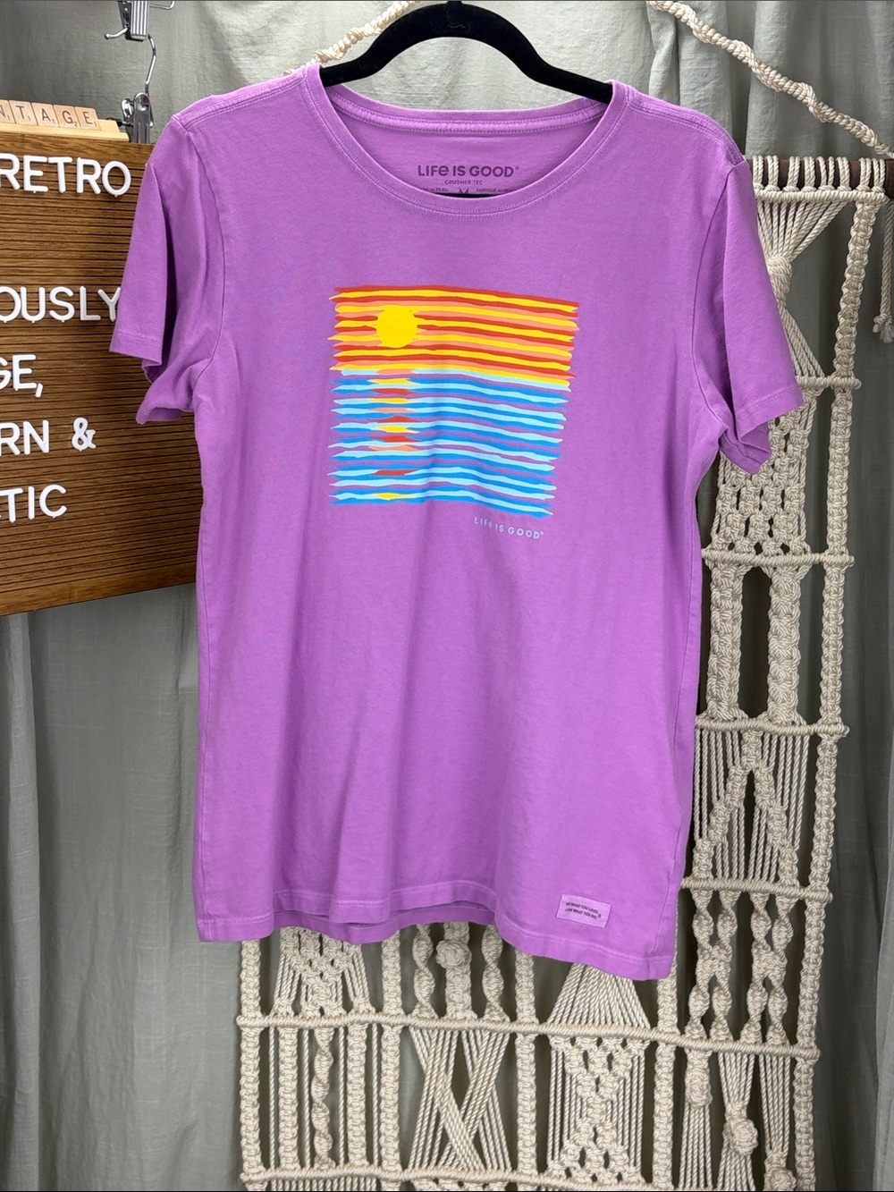 Life is Good Women's Ocean Spectrum Crusher Tee | M